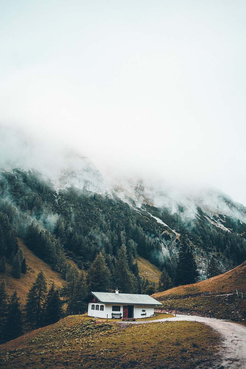 building white and gray structure house